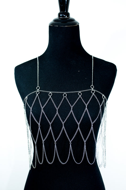 Chain body harness top by Smells Like Crime, Co.