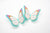 Aqua butterfly earrings by Smells Like Crime, Co.