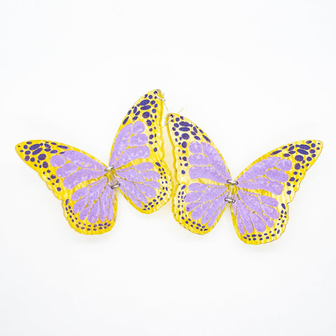 Chartreuse butterfly earrings by Smells Like Crime, Co.