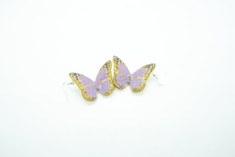 Chartreuse butterfly earrings by Smells Like Crime, Co.