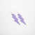 Purple lightning bolt earrings by Smells Like Crime, Co.