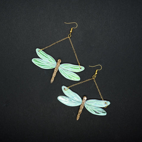 Dragonfly earrings by Smells Like Crime, Co.