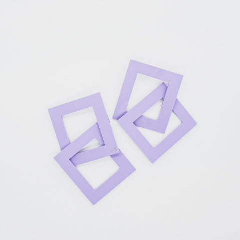 Lavender chain link earrings by Smells Like Crime, Co.