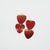 Red glitter heart earrings by Smells Like Crime, Co.