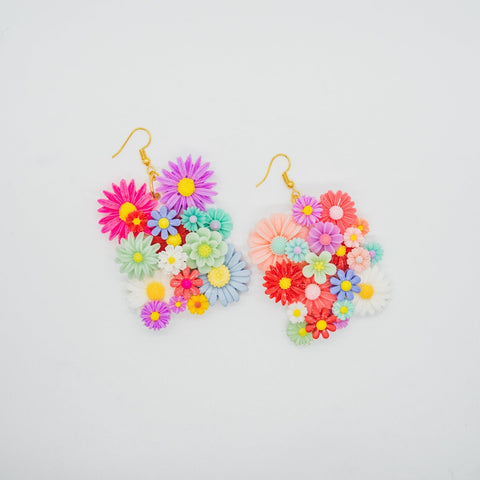 Flower wall earrings by Smells Like Crime, Co.